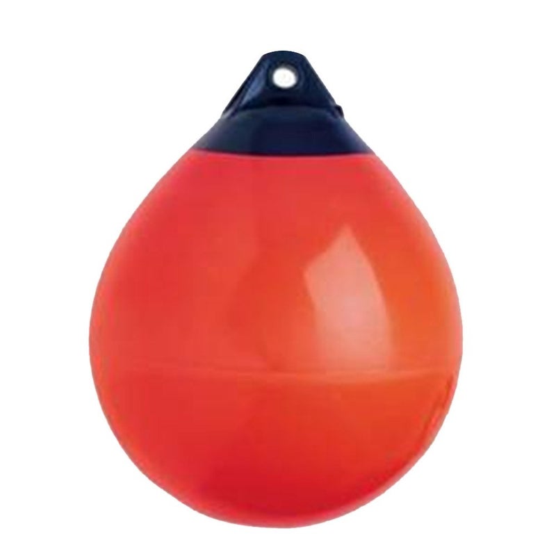 X-Haibei 1 كرة فندر قارب دائرية عائمة، كرة واقية من الرصيف قابلة للنفخ من الفينيل A-Series لحماية المرسى، عائم بحري أحمر قطره 9.8 بوصة * ارتفاع 12.2 بوصة - Image 1
